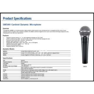 [슈어 정품 SM58 다이나믹마이크] 보컬용마이크/행사용마이크/성가대용마이크/정품100%/스위치선택